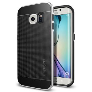SPIGEN etui Neo Hybrid Satin Silver do Samsung Galaxy S6 edge + szkło hartowane 9H - Satin Silver
