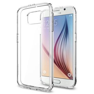 SPIGEN etui Ultra Hybrid Crystal Clear do Samsung Galaxy S6 + szkło hartowane 9H - Crystal Clear