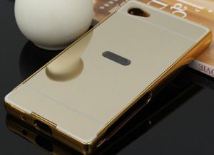 Etui Bumper plecki mirror do Sony Xperia Z5 Compact - Złoty