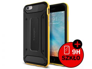 ETUI SPIGEN NEO HYBRID CARBON IPHONE 6/6S + SZKŁO HARTOWANE - Żółty