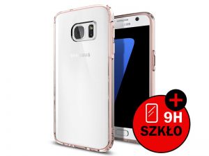 ETUI SPIGEN ULTRA HYBRID SAMSUNG GALAXY S7 + SZKŁO HARTOWANE - Różowy