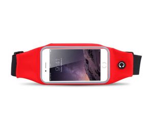 Etui saszetka nerka torba pas na telefon do biegania 5.5 cali Czerwone - Czerwony
