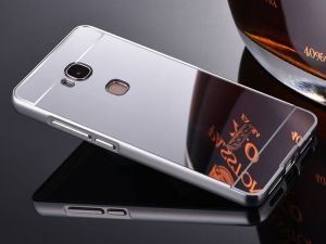 ETUI BUMPER PLECKI MIRROR DO HUAWEI HONOR 5X - Srebrny