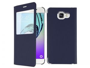ETUI FLIP COVER Z OKIENKIEM DOTYKOWYM S-VIEW DO SAMSUNG GALAXY A3 2016 - Granatowy