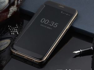 ETUI CLEAR VIEW COVER SAMSUNG GALAXY S7 - Czarny