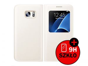 ETUI FLIP COVER Z OKIENKIEM DOTYKOWYM S-VIEW DO SAMSUNG GALAXY S7 - Biały