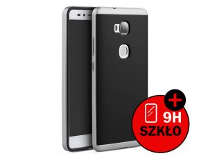 Oryginalne etui iPaky do Huawei 5x + Szkło hartowane - Srebrny