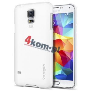 Etui Spigen SGP Ultra Fit do Samsung Galaxy S5 + folia + szkło hartowane - Smooth White