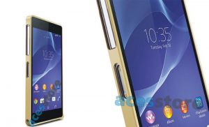 Bumper Aluminium do Sony Xperia Z2 - Złoty