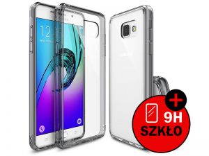 ETUI REARTH RINGKE FUSION SAMSUNG GALAXY A3 2016 + SZKŁO HARTOWANE - Czarny