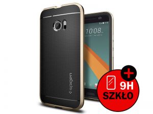 ETUI SPIGEN NEO HYBRID HTC 10(M10) + SZKŁO HARTOWANE - Złoty