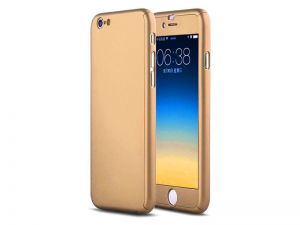 Etui 360o Full Protection iPhone 6/6S + Szkło hartowane - Złoty
