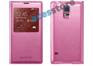 Etui ochronne S-View do Samsung Galaxy S5 - Różowy