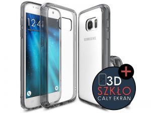 Etui Rearth Ringke Fusion Samsung Galaxy S7 + 3D CAŁE SZKŁO - Czarny