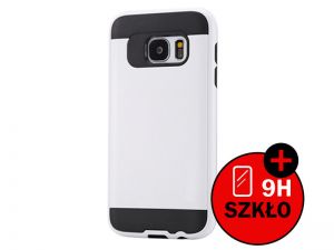 ETUI PANCERNE DO SAMSUNGA GALAXY S7 EDGE+ SZKŁO - Biały
