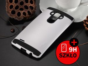 ETUI PANCERNE DO LG G4+ SZKŁO HARTOWANE - Biały