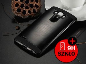 ETUI PANCERNE DO LG G4+ SZKŁO HARTOWANE - Czarny