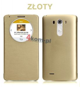 Etui ochronne z okienkiem do LG G3 - Złoty