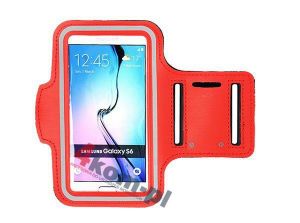 Armband opaska sportowa do Samsung Galaxy S6, S5, Grand 2, Note 4 3 2 Edge - Czerwony