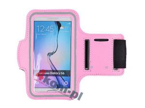 Armband opaska sportowa do Samsung Galaxy S6, S5, Grand 2, Note 4 3 2 Edge - Różowy