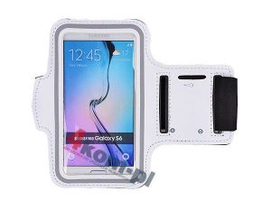 Armband opaska sportowa do Samsung Galaxy S6, S5, Grand 2, Note 4 3 2 Edge - Biały