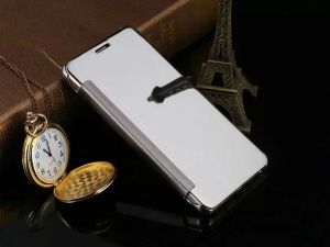 ETUI CLEAR VIEW COVER SAMSUNG GALAXY A5 2016 - Srebrny