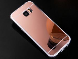 Etui lustrzane mirror gel do Samsung Galaxy S7 Edge Różowe - Różowy