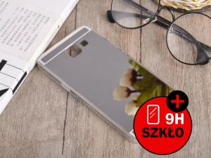 Etui lustrzane mirror gel Samsung Galaxy A5 2016 A510F Srebrne + Szkło - Srebrny