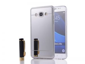Etui lustrzane mirror gel Samsung Galaxy J5 2016 J5108 Srebrne - Srebrny