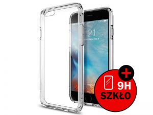 Etui spigen ultra hybrid iPhone 6 / 6s Space Crystal +Szkło - Szary